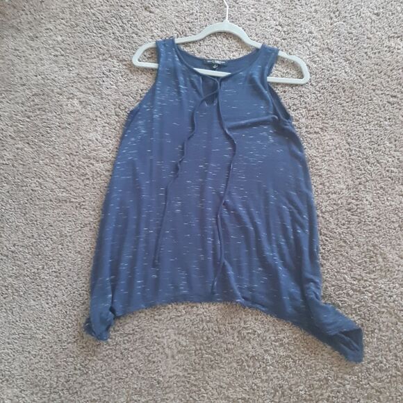 Green Envelope Navy Blue Long Lined Tank Top Small - Picture 1 of 8